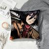 Mikasa Ackerman Attack on Titan  Square Double-Sided Printed Pillow Case Sofa Cushion Cover Bedroom Bedside Decor
