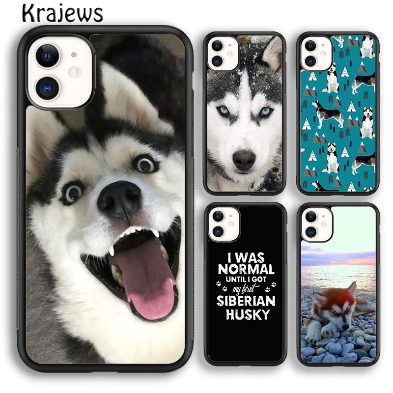 Krajews Animal Husky puppy Phone Case Cover For iPhone 17 Air 16 15 14 plus 12 13 pro max coque Shell Fundas