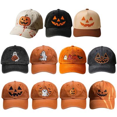 Halloween Unisex Baseball Hat for Women Men Pumpkin Embroidery Baseball Cap Gift Giving Unisex Newsboy Cap