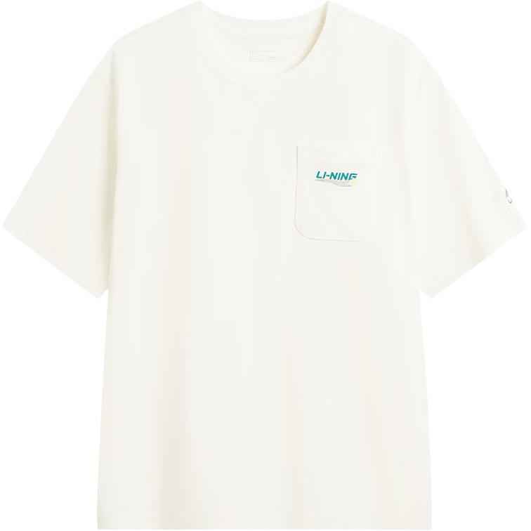 

Li Ning Sport Casual Простая однотонная футболка с коротким рукавом и надписью Мужские топы Белый ATSV357-1 XXXL