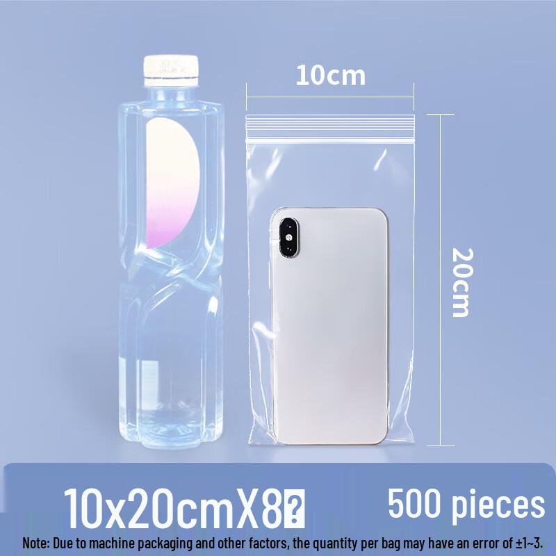 Transparent Self-Sealing Food Storage Bags