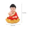Buddha Ornament Solar Powered Light Energy Sensing Auto Nod Buddha Decoration for Home Car