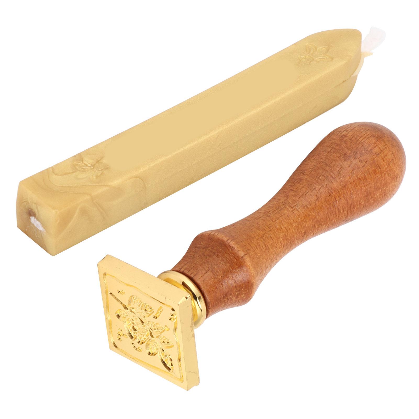 

Wax Seal Stamp Kit Clear Pattern Simplicity DIY Classic Sealing Kit for Envelopes Invitations Wedding жёлтый