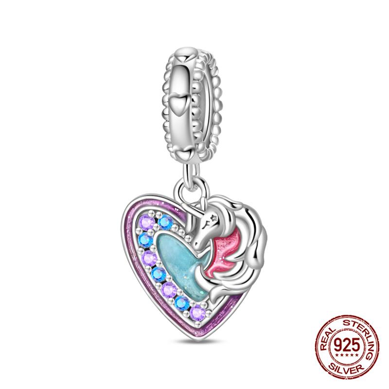 New 100% 925 Silver Pumpkin Car Princess & Cactus Pendant Fit 925 Bracelet Jewelry Making Women Gift