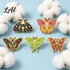 Decorative Lapel Pin Vintage Enamel Moth Brooch Cartoon Insect Alloy Pin Men Women Jewelry Accessories for Suit Dress Coat Scarf Brooch