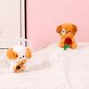 Guitar Puppy Pendant Plush Toy Keychain Rose Dog Stuffed Doll Bag Accessories
