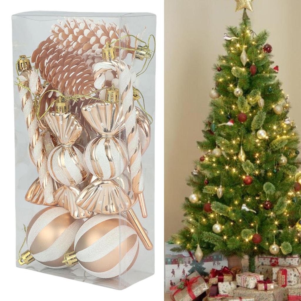 15 Pieces Christmas Hanging Ornaments Lollipop DIY Gifts Decoration Balls for