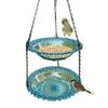Hummingbird Feeder with Decorative Bird Bath for Balcony or Garden