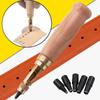 New DIY Leather Punch Rotary Perforator 6-piece Belt Punch Automatic Belt Punch Replaceable Multi-head Belt Perforator