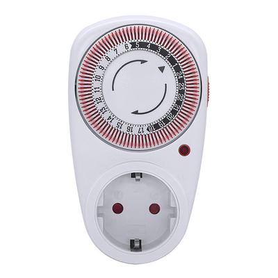 Mechanical Timer Socket for Indoor Use 24 Hour 15 Minute Timer Switch 16A 3680W AC230V for Household Appliances