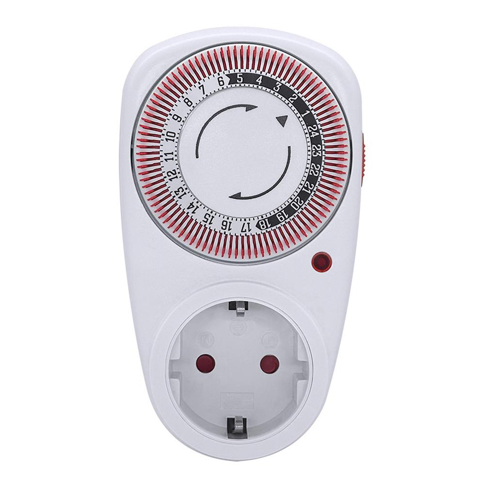 Mechanical Timer Socket for Indoor Use 24 Hour 15 Minute Timer Switch 16A 3680W AC230V for Household Appliances