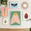 Butterfly Wall Art Ladybug Tiger Moth Beetle Feather Canvas Painting Nordic Poster Printing Wall Pictures Living Room Decoration