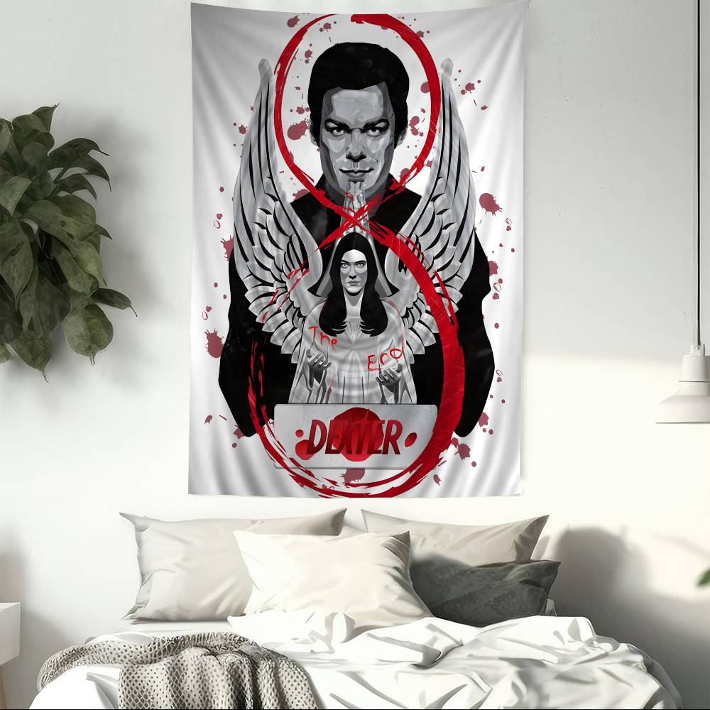 DDexter Michael CHall Classic TV Cartoon Tapestry Bohemian Wall Tapestries Mandala Home Decor