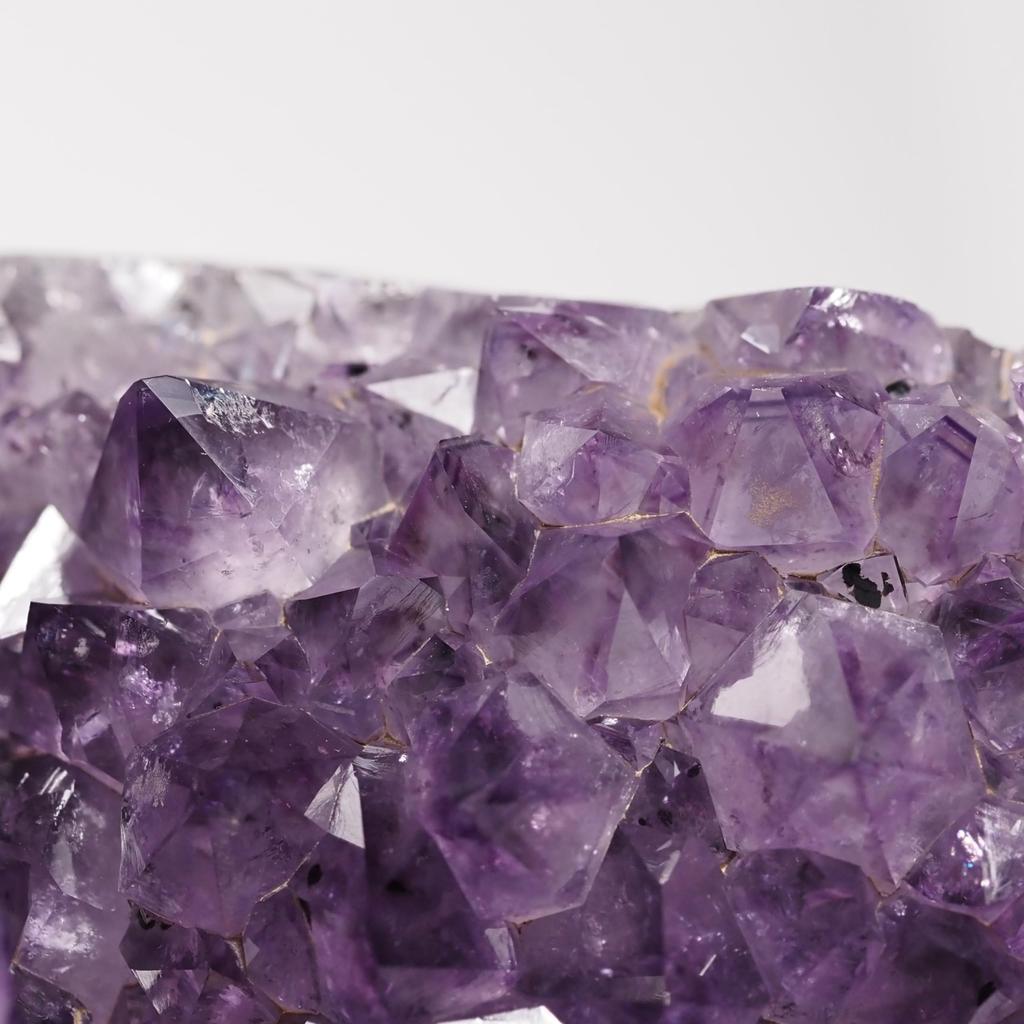 stone Natural Mineral Amethyst Cluster Uruguay Crystal of a [N2 Natural] (Amethyst Geode) - - (81 "One Kind" Approx. 953g, 93x101x88mm)