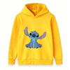 Kids Boys Girls Cute Blue Alien Printed Pullover Hoodie Casual Warm Long Sleeve Hooded Sweatshirt For Daily Wear