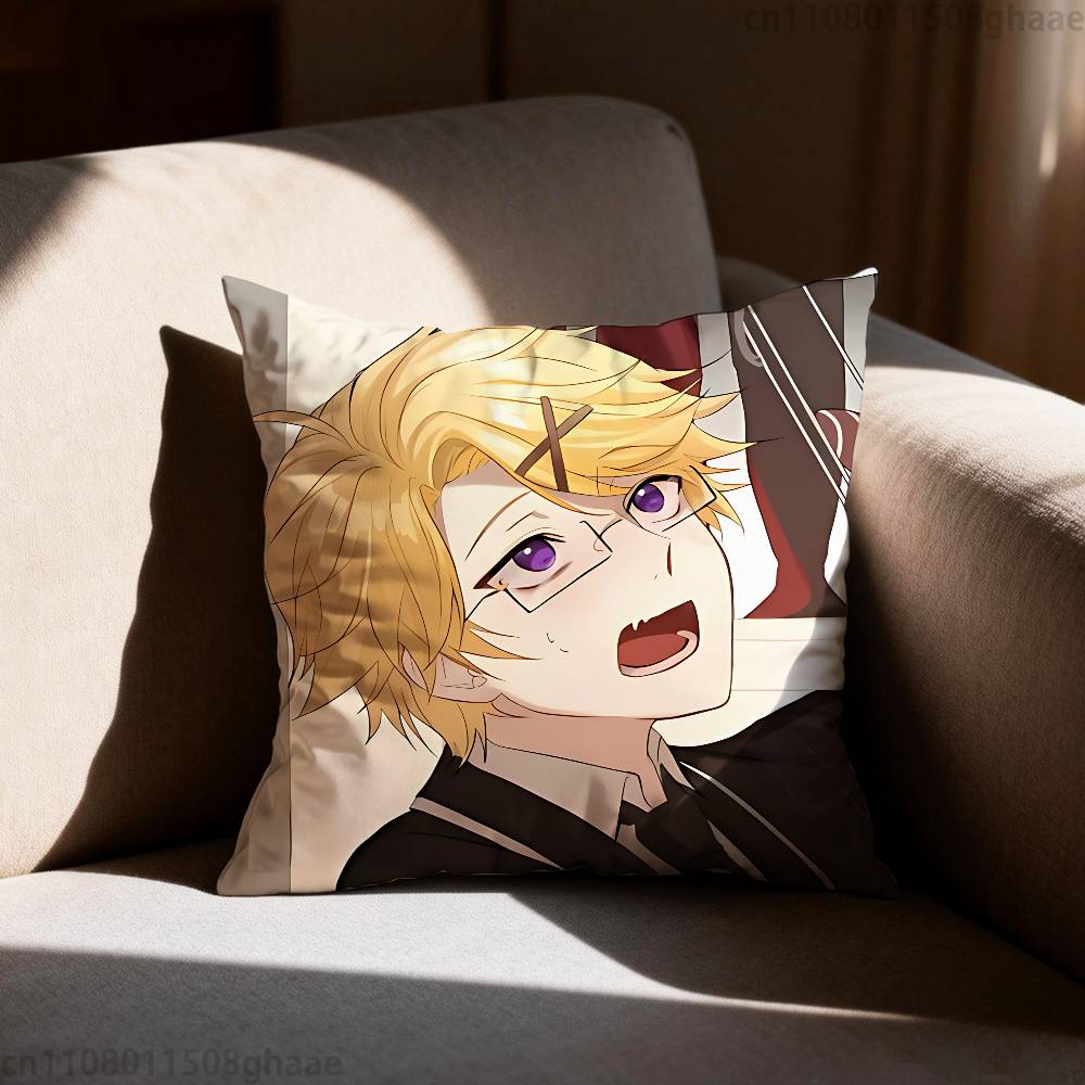 Game Mystic Messenger Pillow Case Sofa Living Room Bedroom Headboard Backrest Cushion Square Cushion Nap Time