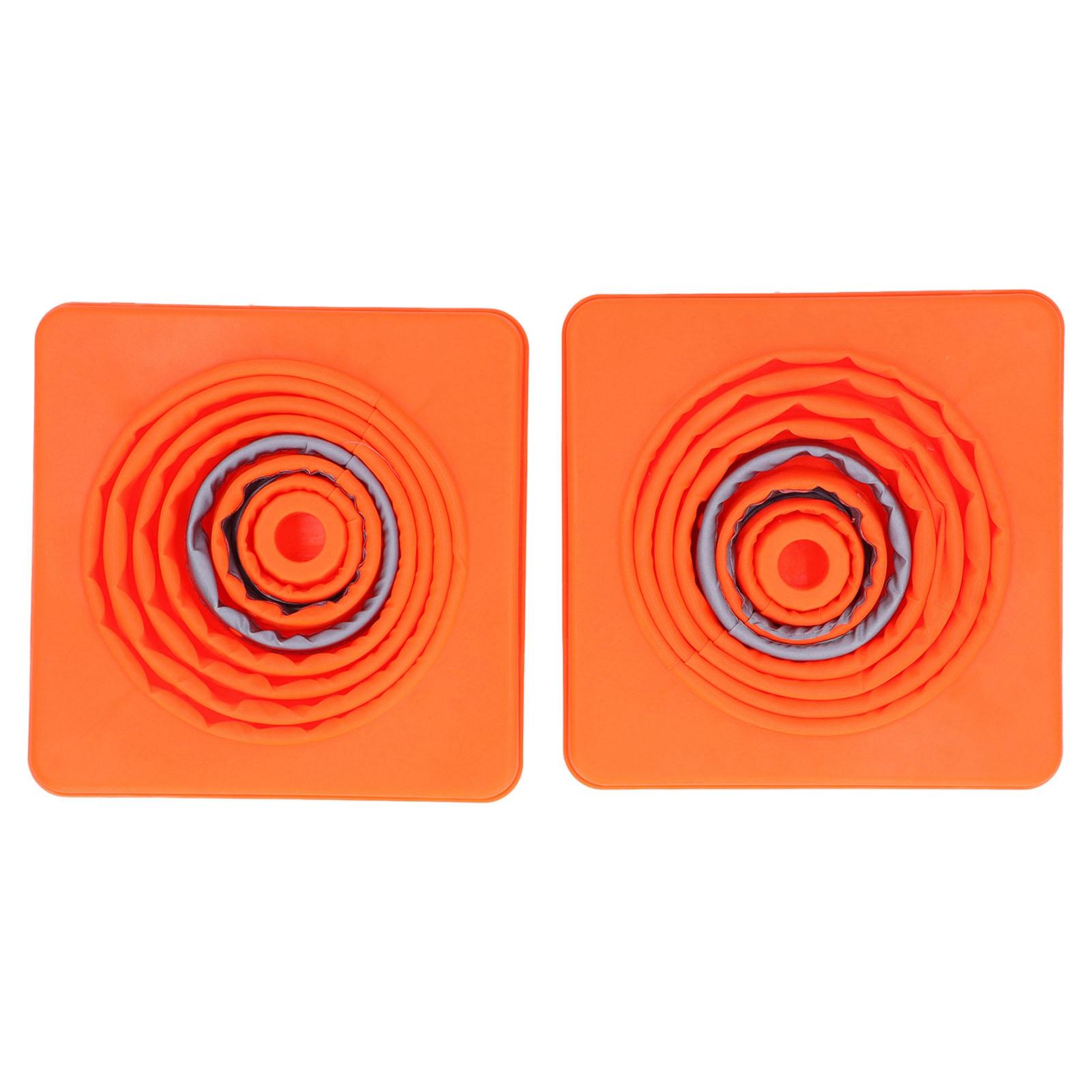 

2 шт. Конусы безопасности дорожного движения складные многоцелевые всплывающие конусы со светоотражающим воротником оранжевого цвета для