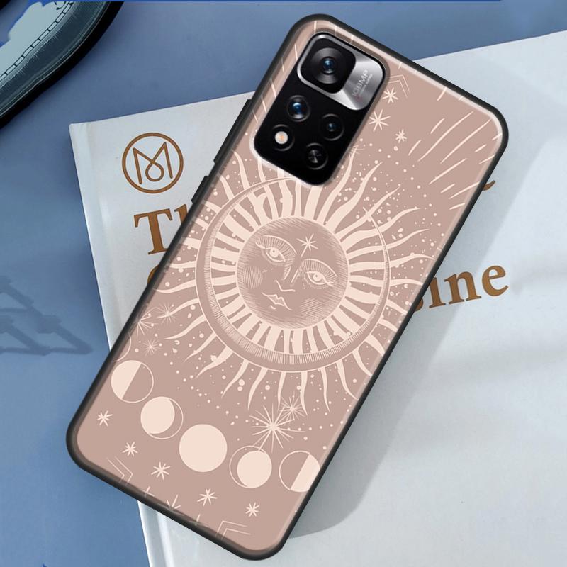 Sun Moon Case For Xiaomi Redmi Note 13 12 11 9 10 14 Pro 9S 10S 11S 12S Redmi 14C 10C 12C 13C Cover