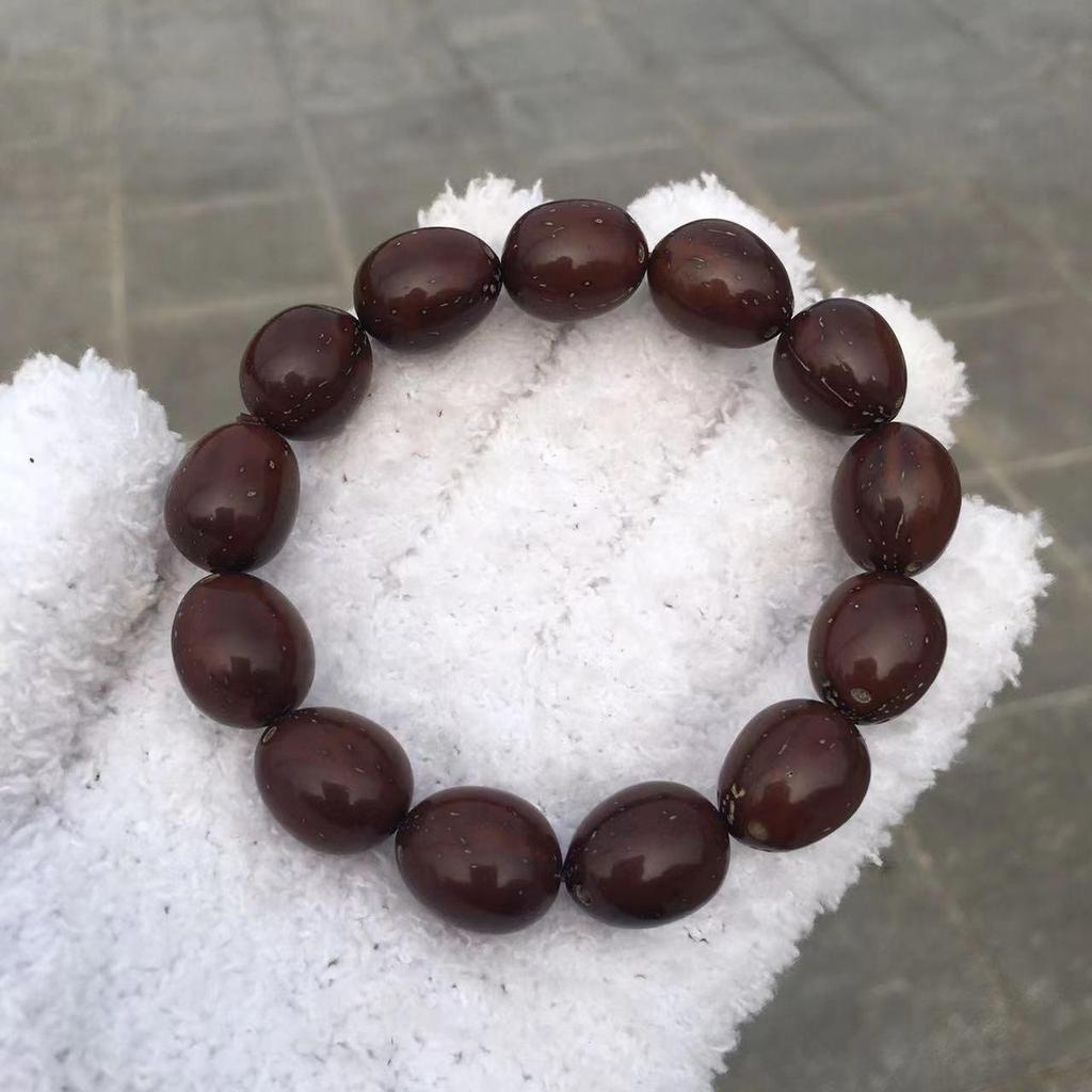 Purple Gold Rat High-Polish Bead Bracelet - Buddhist Style Rice Beads for Couples