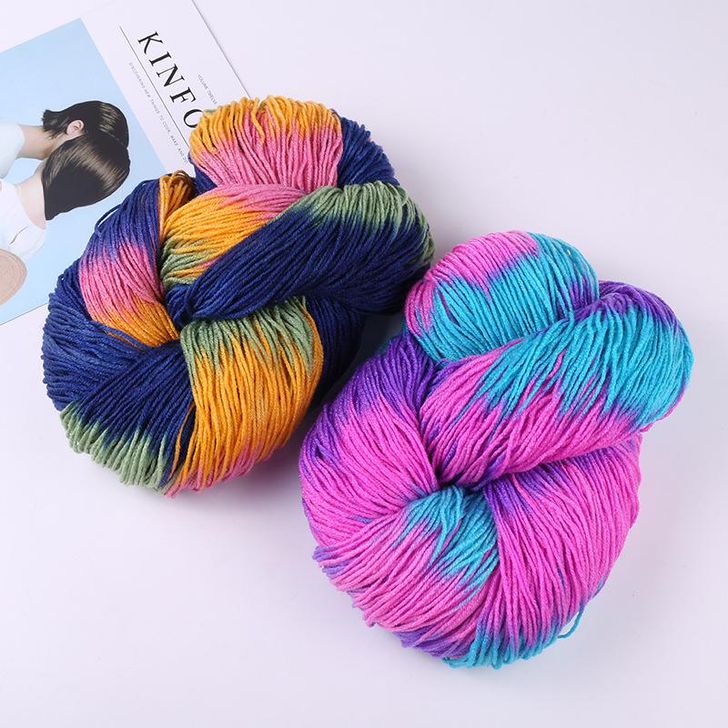 Four-Strand Segment-Dyed Pure Acrylic Medium-Thick Yarn for Hand-Woven DIY Projects
