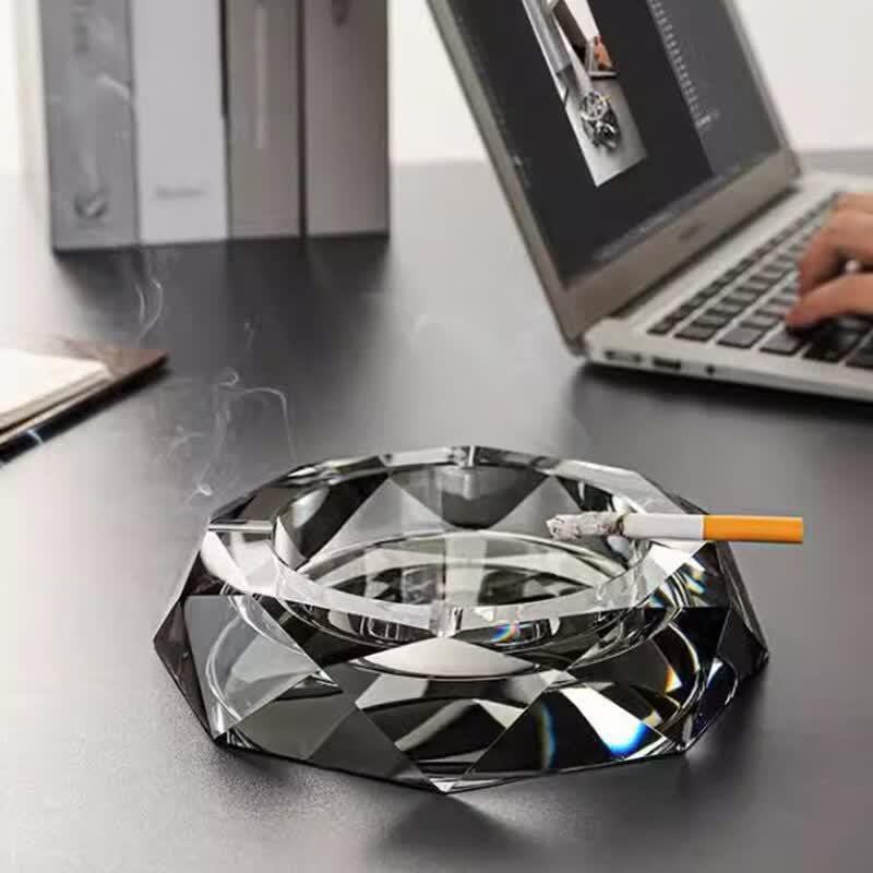 Octagonal Crystal Ashtray