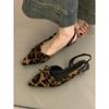 French Evening Breeze Gentle Folds Pointed Toe Bag Head Sandals Women's Spring and Summer Outer Wear Empty Flat Heel