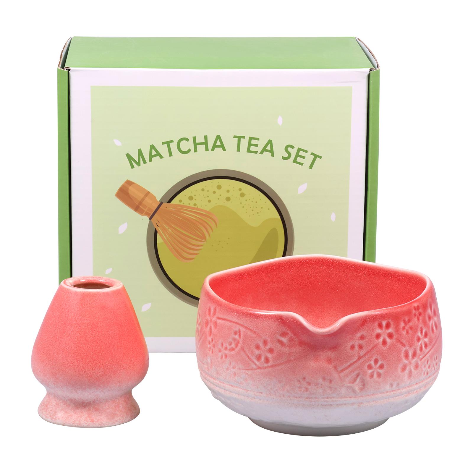 

2 Pcs Japanese Matcha Tea Set Ceramic 550 ml Matcha Bowl Matcha Whisk Holders for DIY Tea Lovers Tea-making Tools Accessories