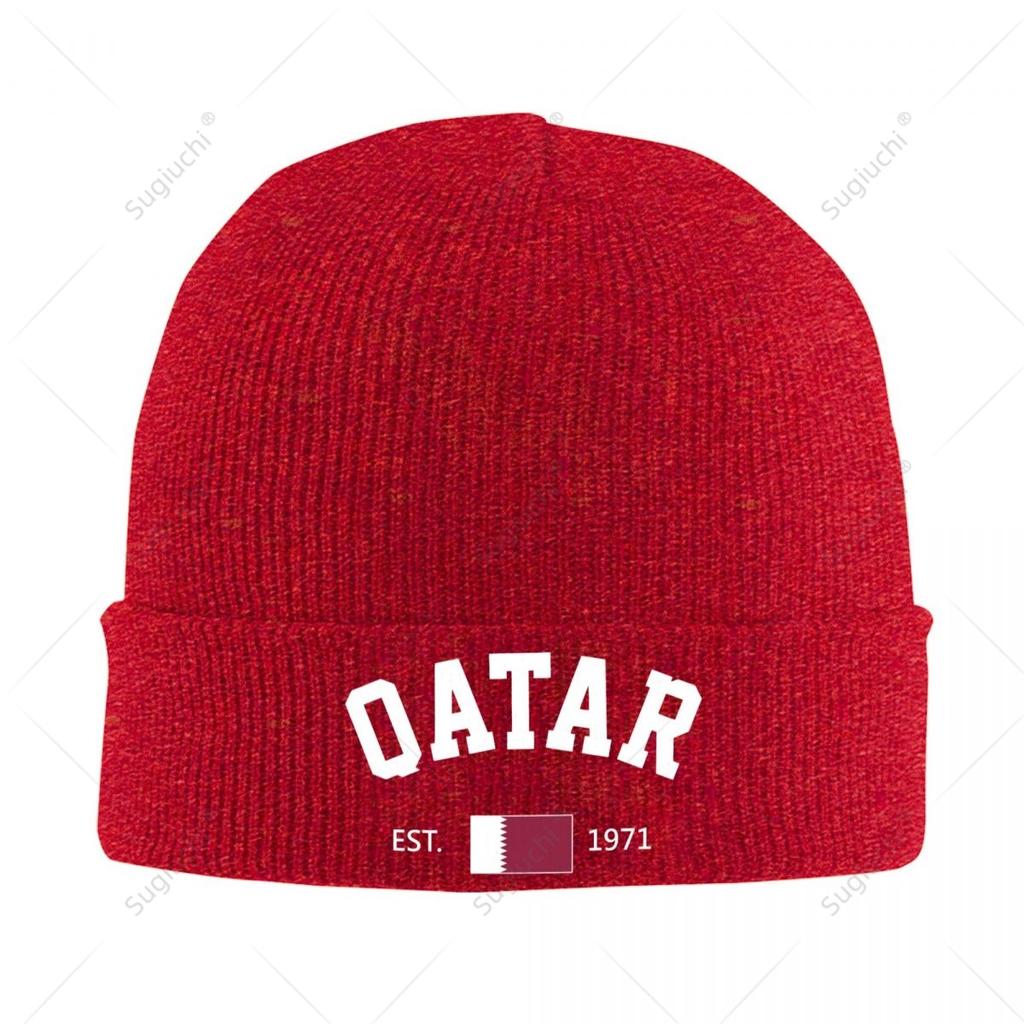Knitted Hat Unisex Qatar EST Independence Day For Unisex Women Boys Winter Autumn Beanie Cap Warm Bonnet