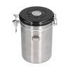 Stainless Steel Coffee Canisters with Calendar Wheel Exhaustable Coffee Jar for Home Coffee Shop1.8L Silver Color