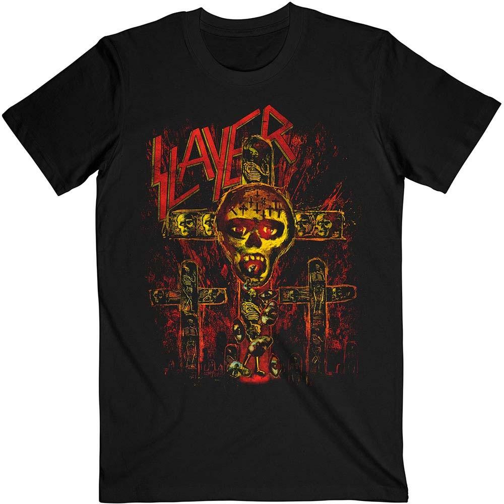 Men's Slayer SOS Crucifixion Slim Fit T-shirt Black