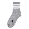 DEO Logo Crew Reinforced Toe and Fukuske [Adidas] One-Point 3-Stripes Socks, 3-Pair Pack, Odor-Resistant, Heel,