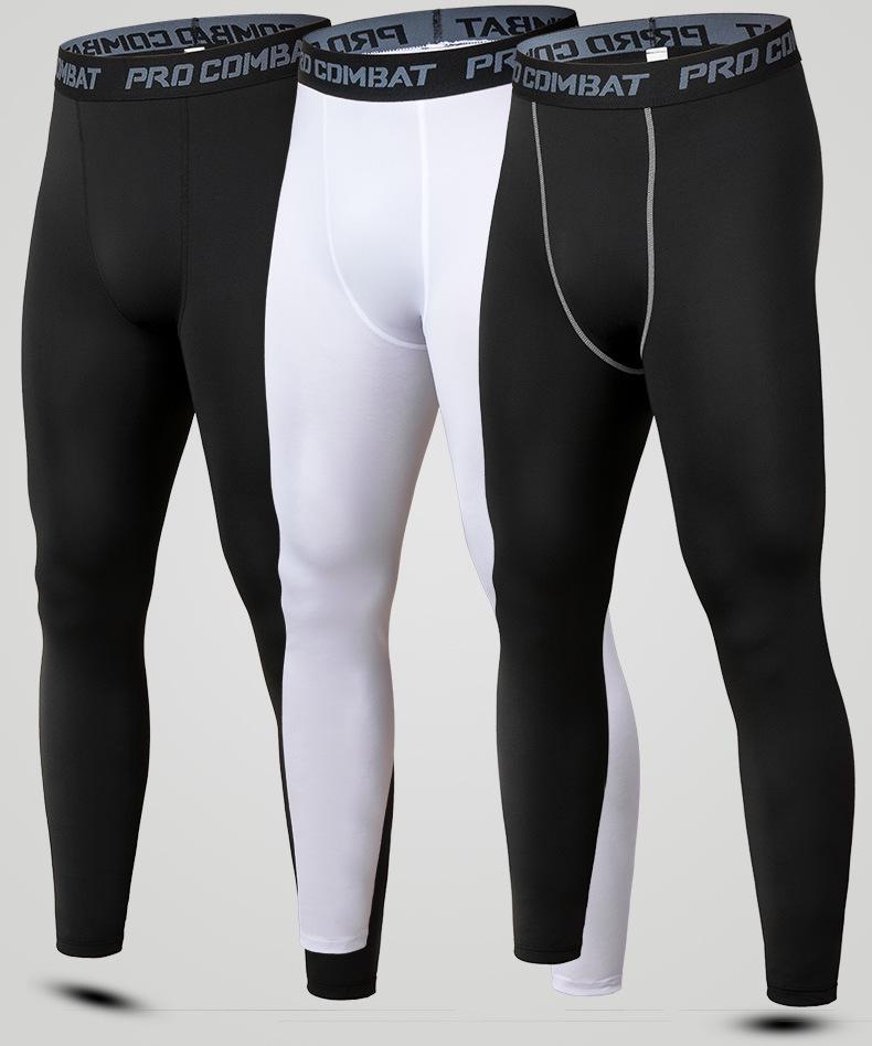 Herrars snabbtorkande sporttights: Andningsbara elastiska byxor för löpning, basket och cykling