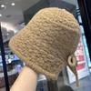 Small Hollow Knitted Fisherman Hat Basin Hat Autumn and Winter Sweet Girl Warm Ear Protection Bucket Hat