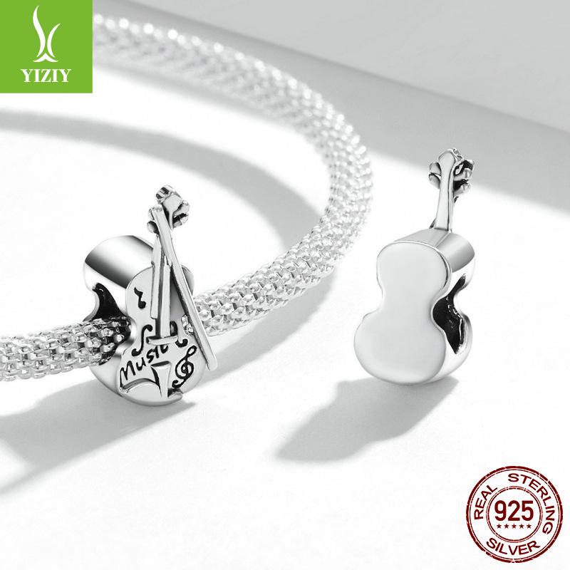 Elegant French Vintage Ziyun Violin Charm Bead In 925 Silver - SCC2077