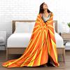 Abstract Orange Starburst Pattern blanket for Bedroom or Living Room Decor blanket, suitable for use in the bedroom, living room, on the sofa