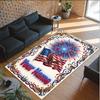 American Patriotic Theme Crystal Velvet Rug Personalized Custom Name Text Soft Floor Mat Home Decor