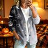 Women's Casual Fashion Long Sleeve Halloween Print Jacket for Party and Everyday Outfits