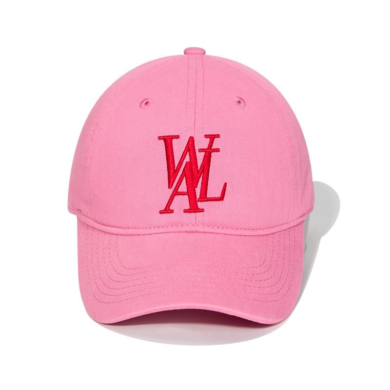 

Soft top baseball cap men s and women s fashion sun hat big head circumference showing face small embroidered cap Adjustable розовый