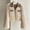 New autumn and winter fur jacket women's short high-waisted imitation fox hair Japanese and Korean fashion thickened top