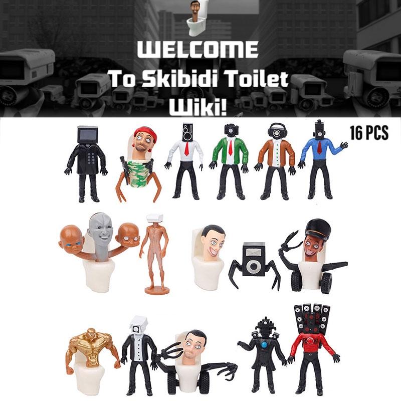 Skibidi Toilet Man PVC-Figuren-Set 16 Teile 6-10 cm Höhe