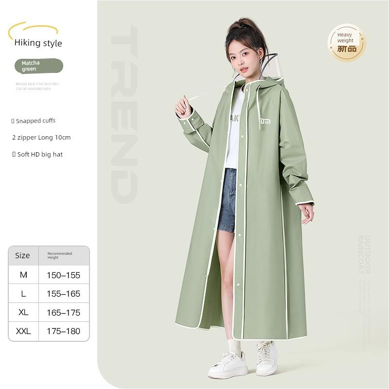 Electric Vehicle-Specific Raincoat, Long Full-Body Storm-Proof Raincoat for Women, One-Piece Adult Outerwear, Thickened Large Single-Person Rain