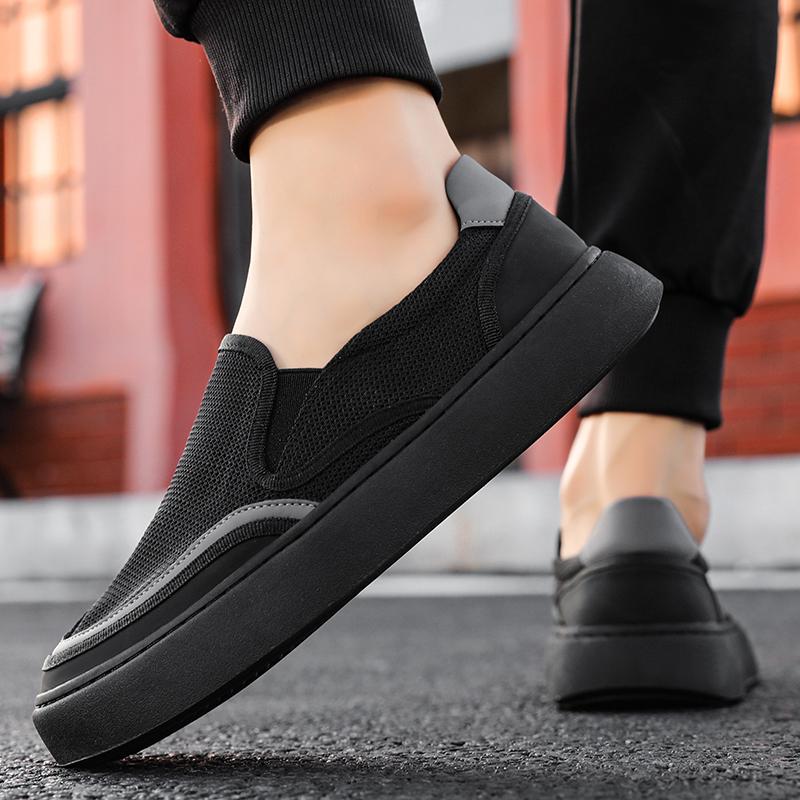 Canvas new summer breathable autumn and winter casual black board shoes lazy cloth shoes