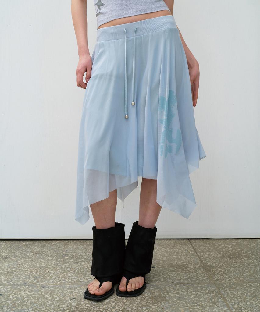 The Vinyl House Mesh Layered Skirt (W) Blue