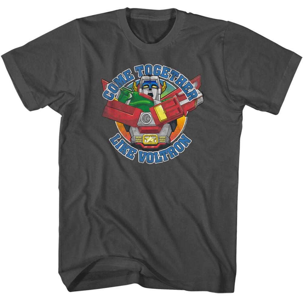 Voltron Cartoon Defender Of Universe Come Together Like Voltron Men s T Shirt L