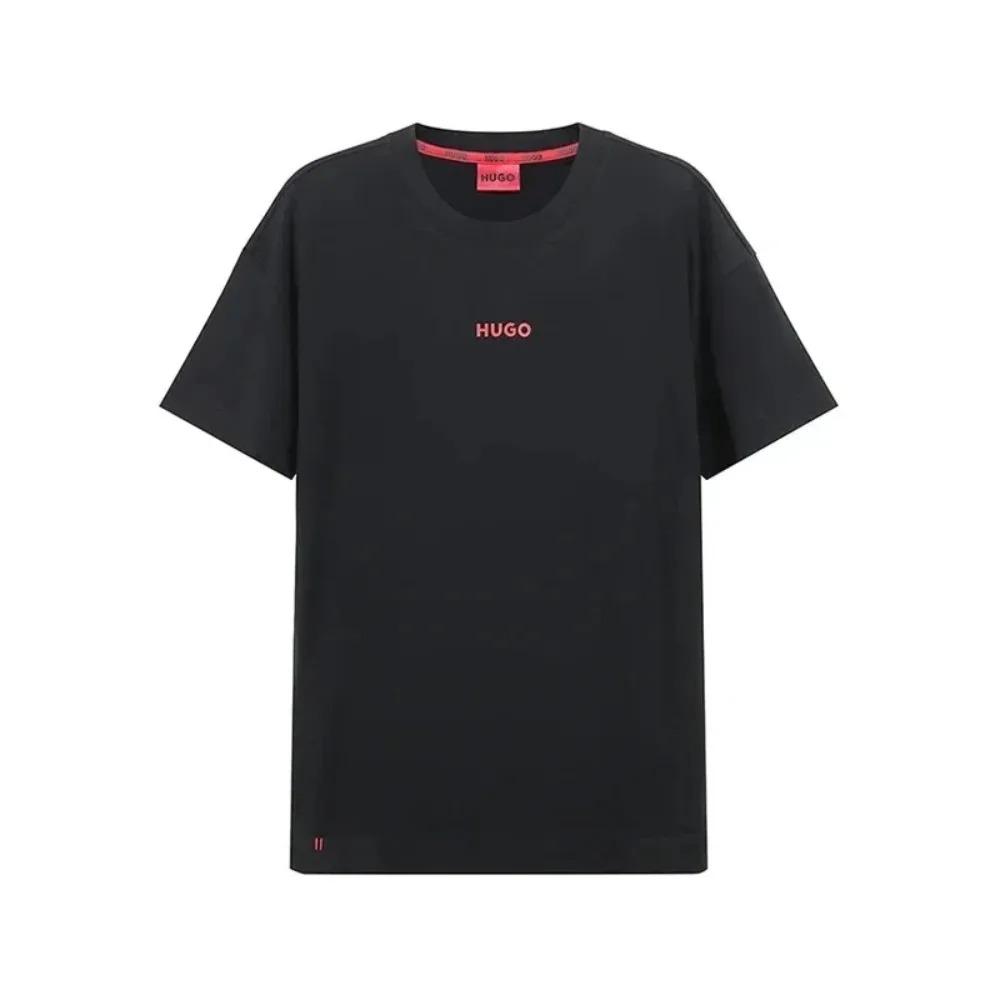 

Hot Sale Men Women T Shirt Designer Tees Hugo Print Short Sleeve Luxury Brand Oversized Top Round Neck Men Women Cotton T-Shirts L чорний