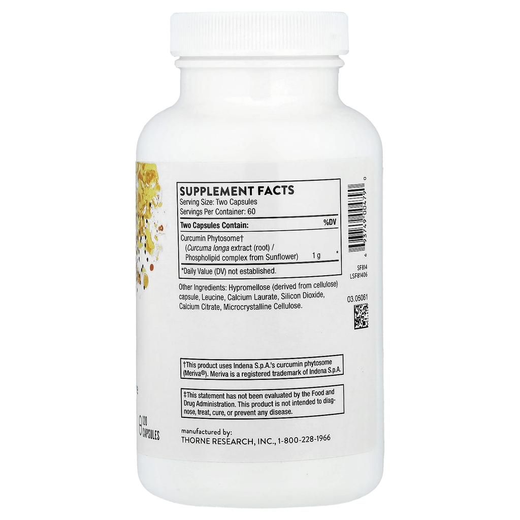 Fitosoma di Curcumina, 500 mg, 120 Capsule (500mg per capsula)