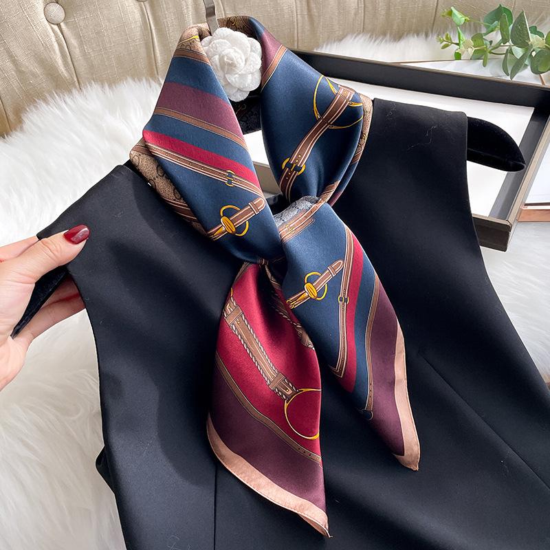 

100% Natural Silk Scarf Women Square Floral Shawls Wraps Foulard Scarves Pashmina Neckerchief Female Hijab Bandana Poncho 65cm Real Silk 65x65cm