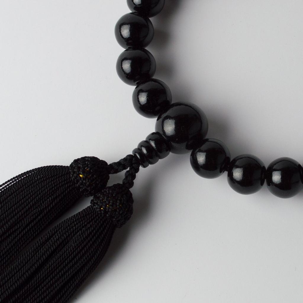 Sato Funeral Ebony 22 Beads Prayer Beads for Men Can be used by all denominations Made in Kyoto with a carrying a prayer bead sleep year rosary repair