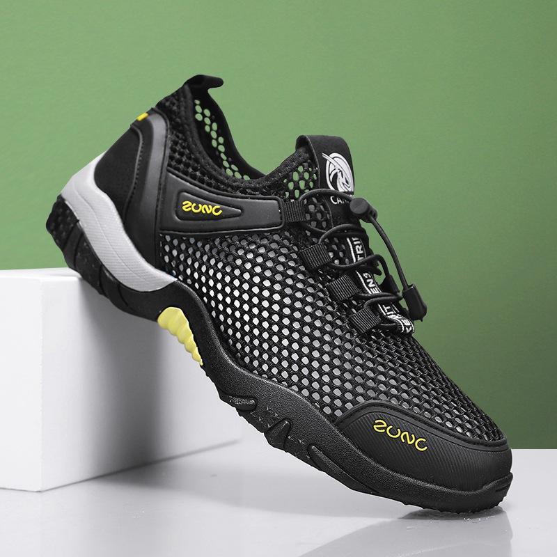 Mesh Shoes Men's Casual Sports Trendy Shoes Men's Summer 2024 New Men's Shoes Large Mesh Hollowed Out Breathable Traceability Shoes