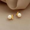 Niche Beauty Ji Pearl Simple Stud Earrings Women's New Trendy Temperament Earrings High-end Small Fragrant Style Earrings
